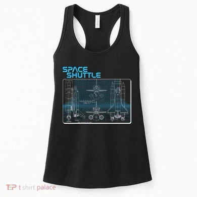 Space Shuttle Diagram Blueprint Women's Tank Top