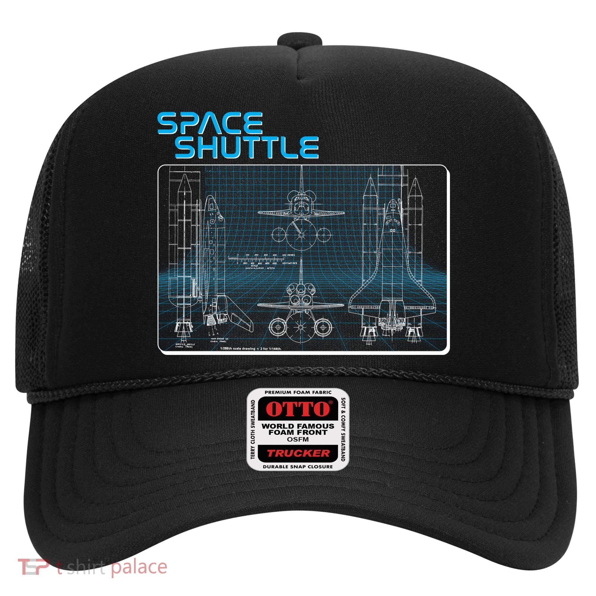 Space Shuttle Diagram Blueprint Hat