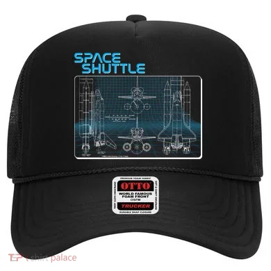 Space Shuttle Diagram Blueprint Hat