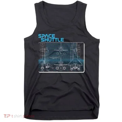 Space Shuttle Diagram Blueprint Tank Top