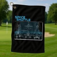 Space Shuttle Diagram Blueprint Golf Towel thumb 1