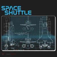 Space Shuttle Diagram Blueprint Golf Towel thumb 3