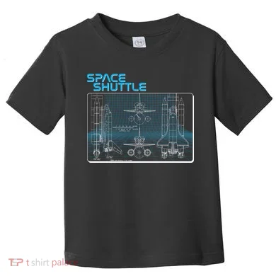Space Shuttle Diagram Blueprint Toddler T-Shirt