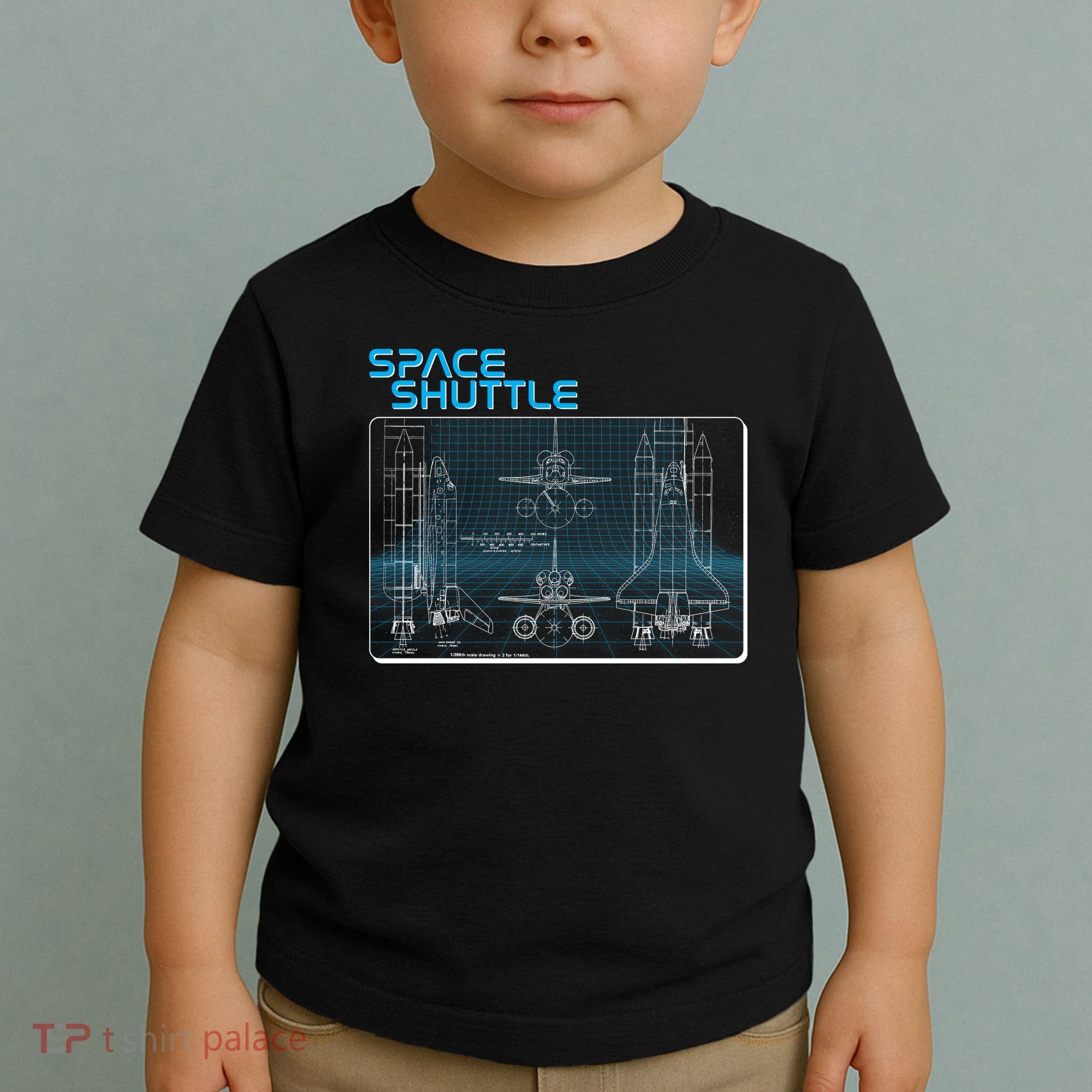 Space Shuttle Diagram Blueprint Toddler T-Shirt
