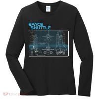 Space Shuttle Diagram Blueprint Women's Long Sleeve Shirt thumb 0