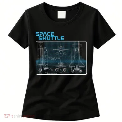 Space Shuttle Diagram Blueprint Women's T-Shirt
