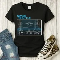 Space Shuttle Diagram Blueprint Women's T-Shirt thumb 3