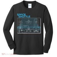 Space Shuttle Diagram Blueprint Kids Long Sleeve Shirt thumb 0