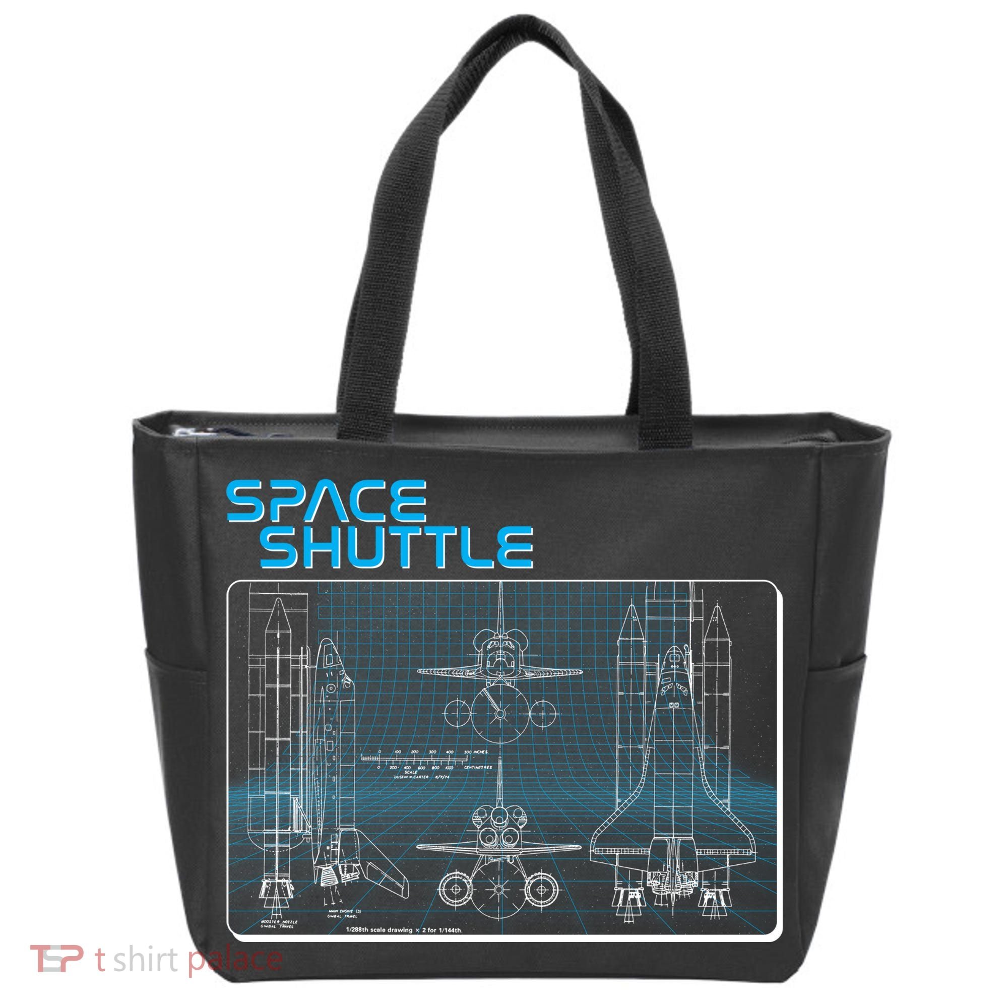 Space Shuttle Diagram Blueprint Tote Bag