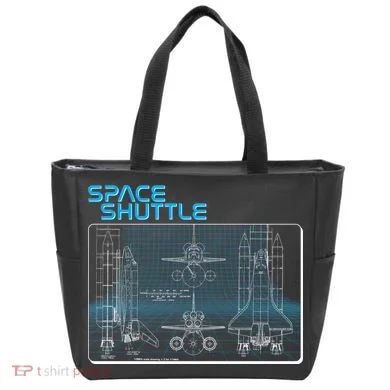 Space Shuttle Diagram Blueprint Tote Bag