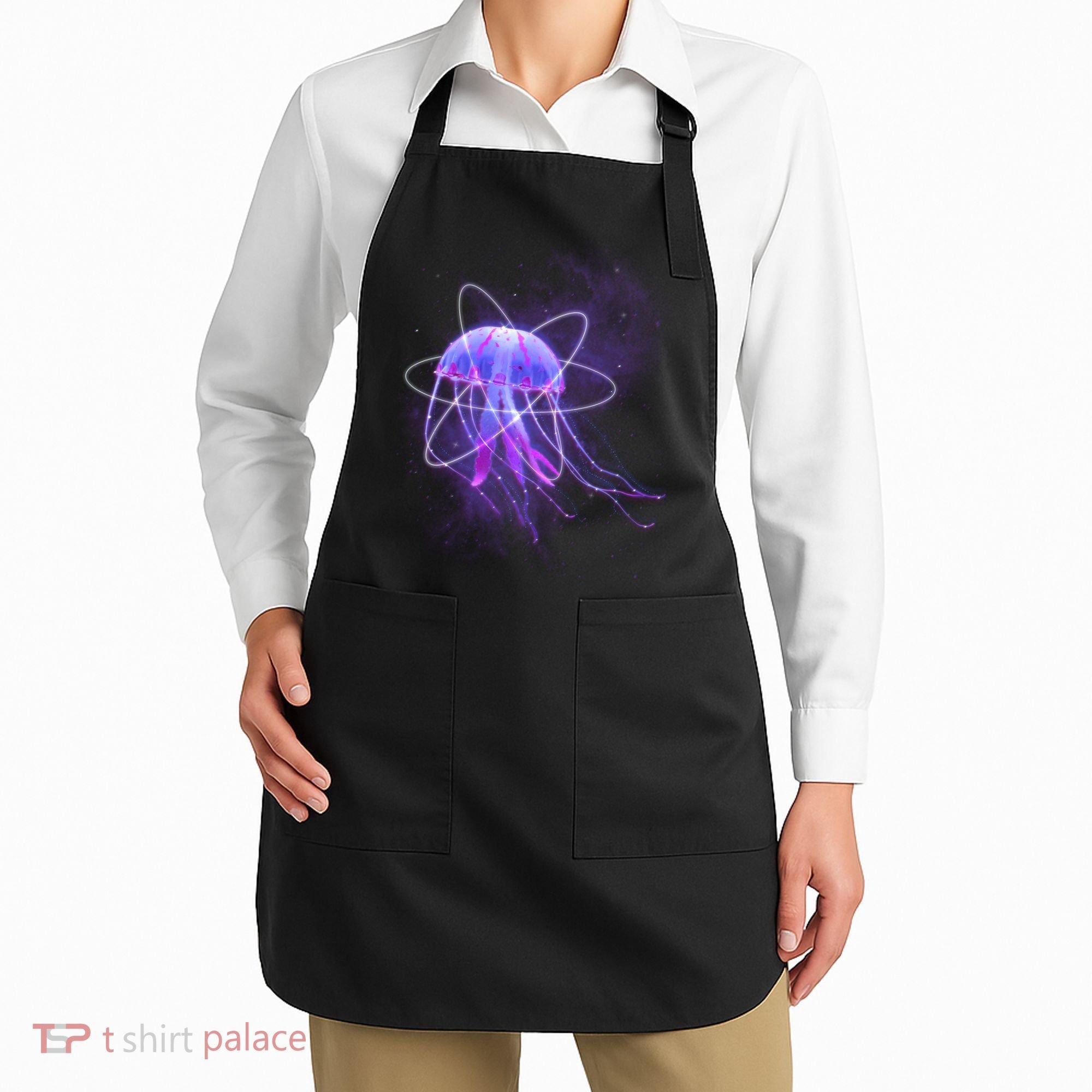 Space Trippy  Jellyfish Apron