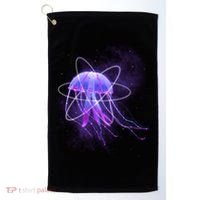 Space Trippy  Jellyfish Golf Towel thumb 0