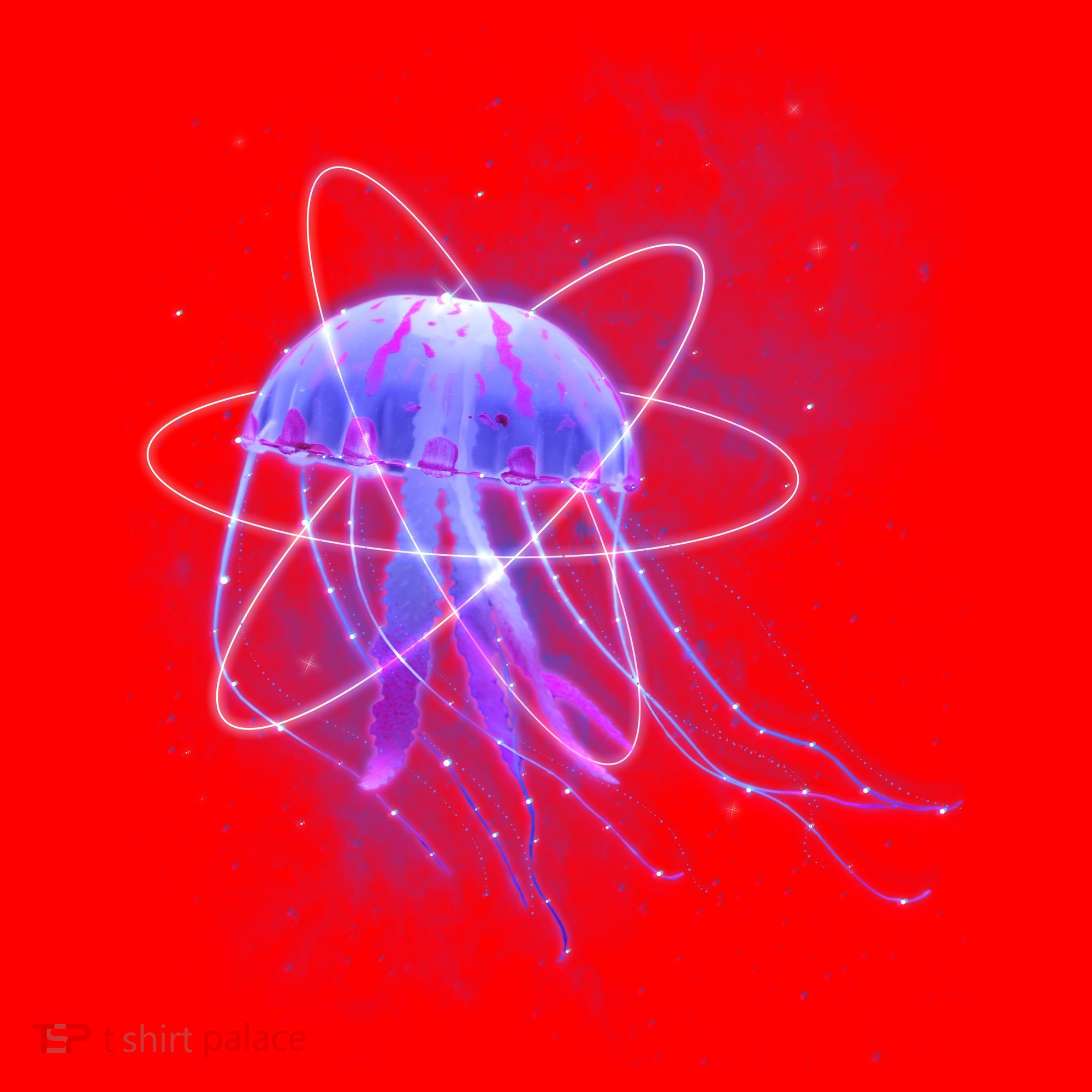 Space Trippy  Jellyfish Santa Hat