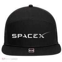 Space X Logo 7 Panel Mesh Trucker Snapback Hat thumb 0