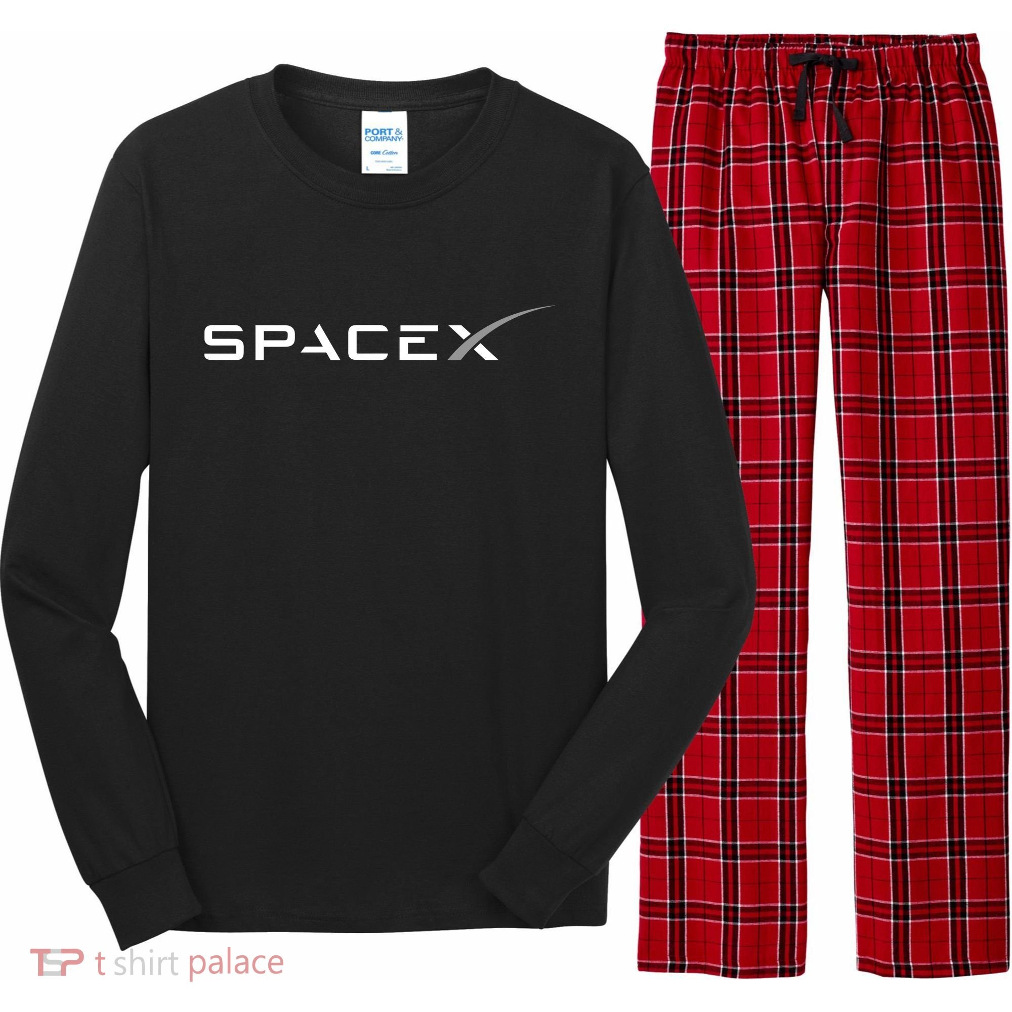 Space X Logo Long Sleeve Pajama Set