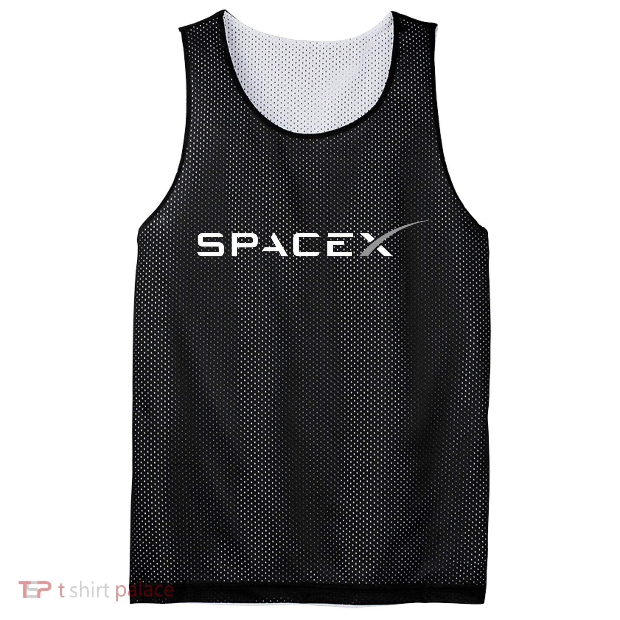 Space X Logo Mesh Reversible Basketball Jersey Tank