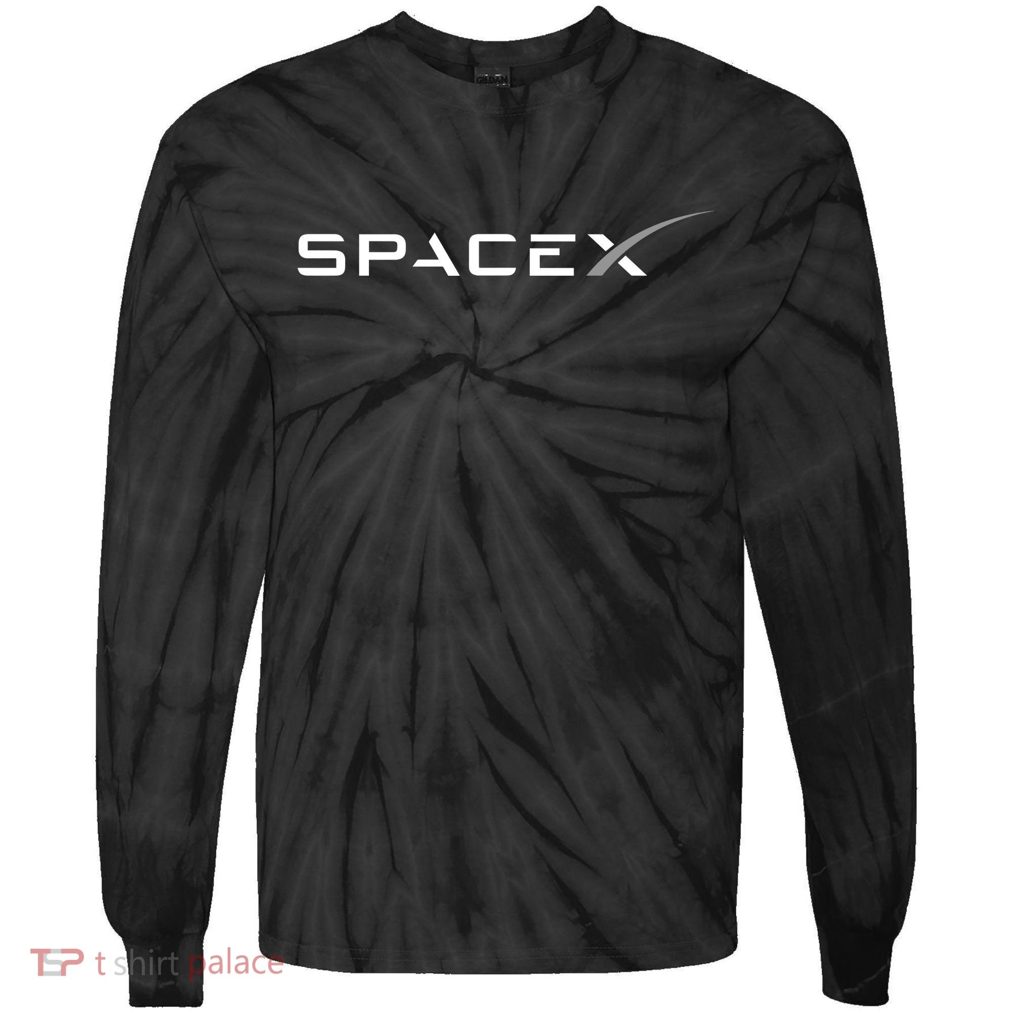 Space X Logo Tie-Dye Long Sleeve Shirt