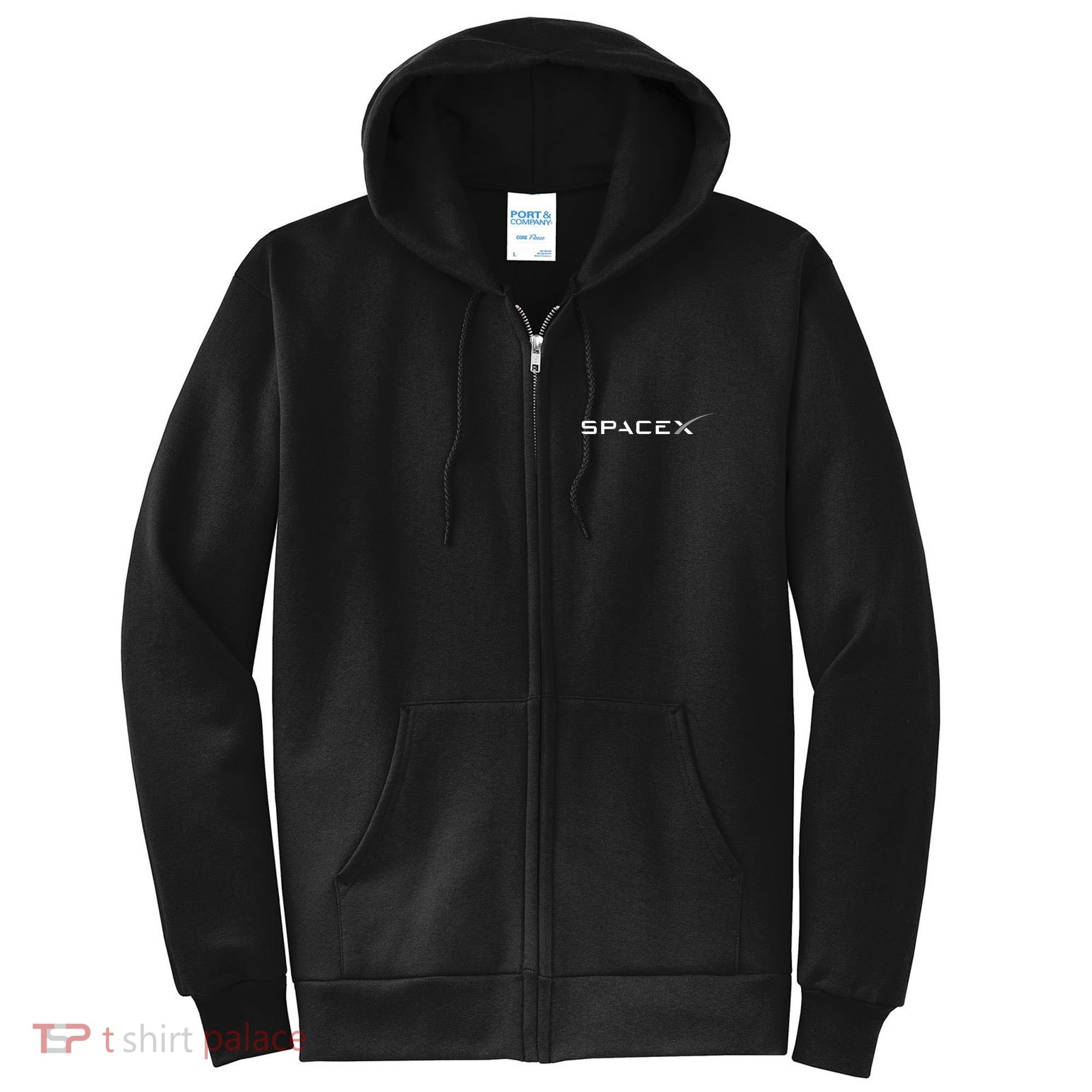 Space X Logo Full Zip Hoodie