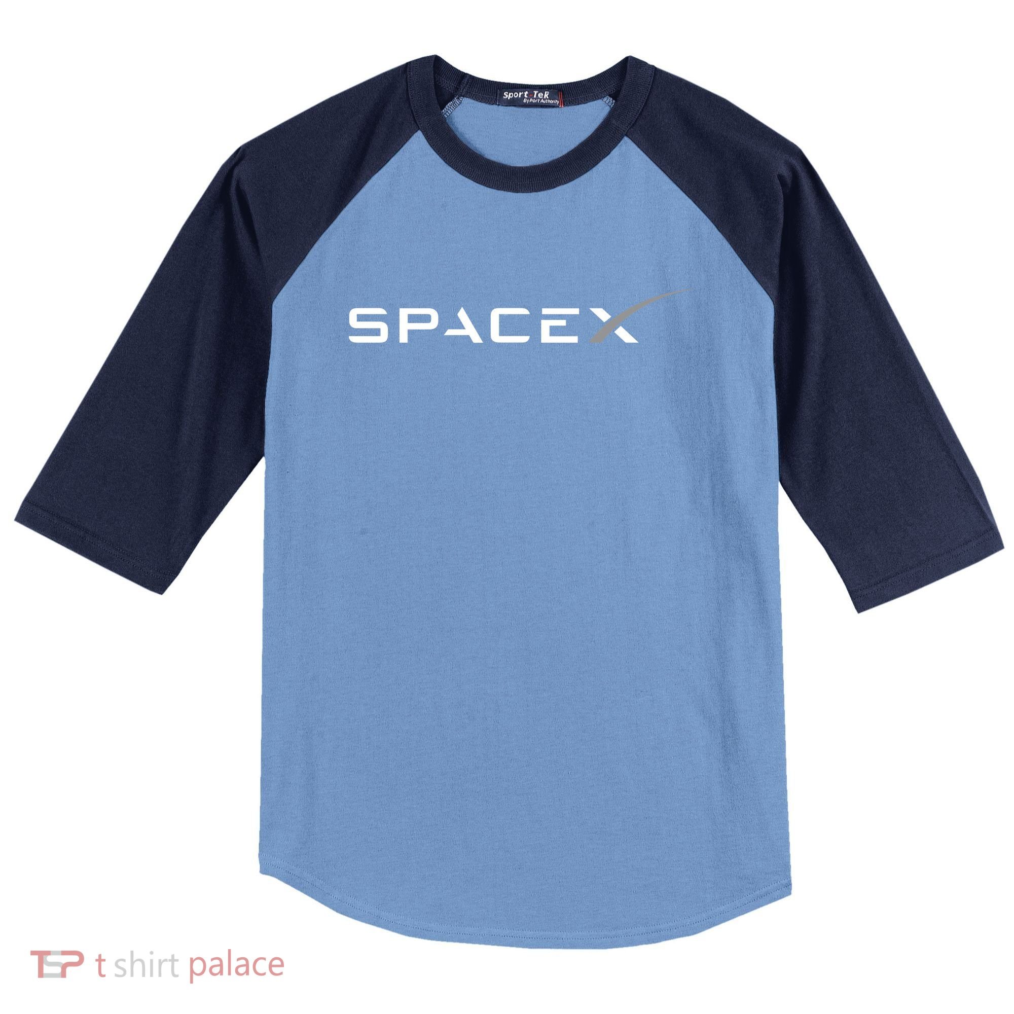 Space X Logo Raglan Baseball Sleeve Shirt