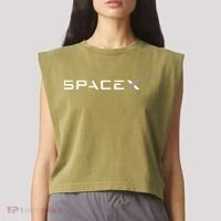 Space X Logo Garment-Dyed Women's Muscle Tee thumb 2