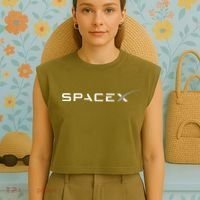 Space X Logo Garment-Dyed Women's Muscle Tee thumb 4