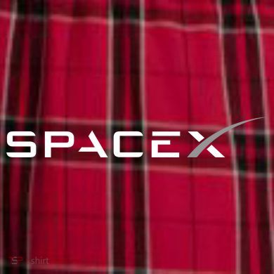 Space X Logo Men's Flannel Plaid Pajama Pants