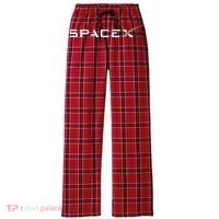 Space X Logo Women's Flannel Plaid Pajama Pants thumb 0