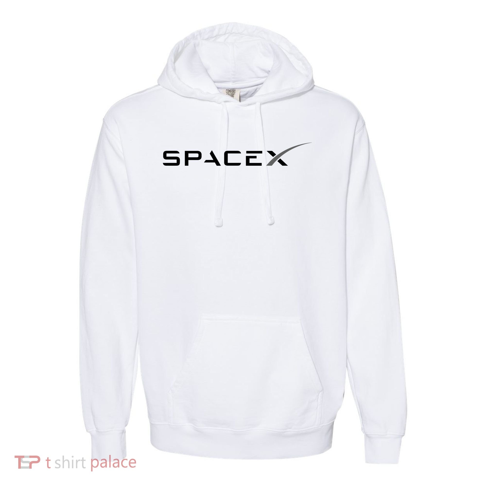 Space X Logo Comfort Colors Garment-Dyed Hooded Sweatshirt