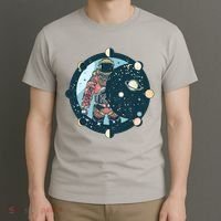 Spaceman Moon Cycle T-Shirt thumb 3