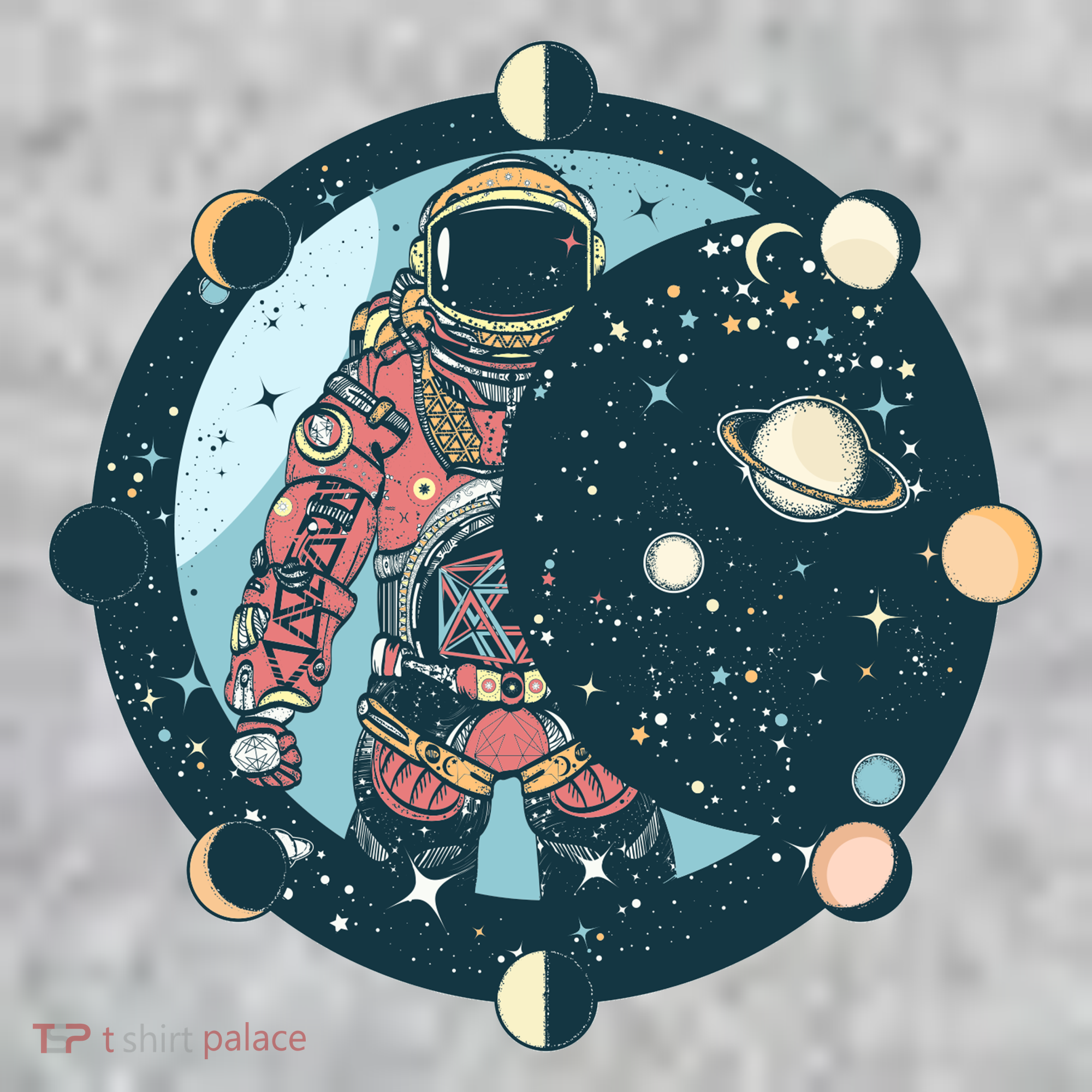 Spaceman Moon Cycle Pajama Set