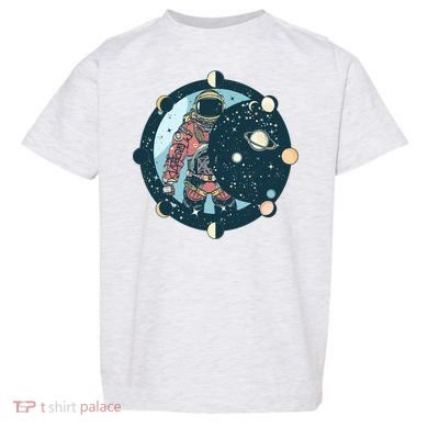Spaceman Moon Cycle Toddler T-Shirt