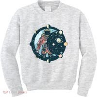 Spaceman Moon Cycle Kids Sweatshirt thumb 0