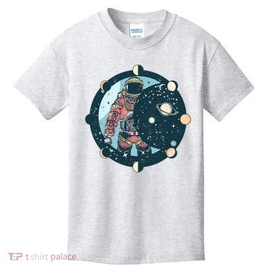 Spaceman Moon Cycle Kids T-Shirt