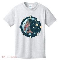 Spaceman Moon Cycle Kids T-Shirt thumb 0