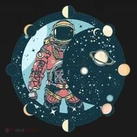 Spaceman Moon Cycle Doggie Tank thumb 4