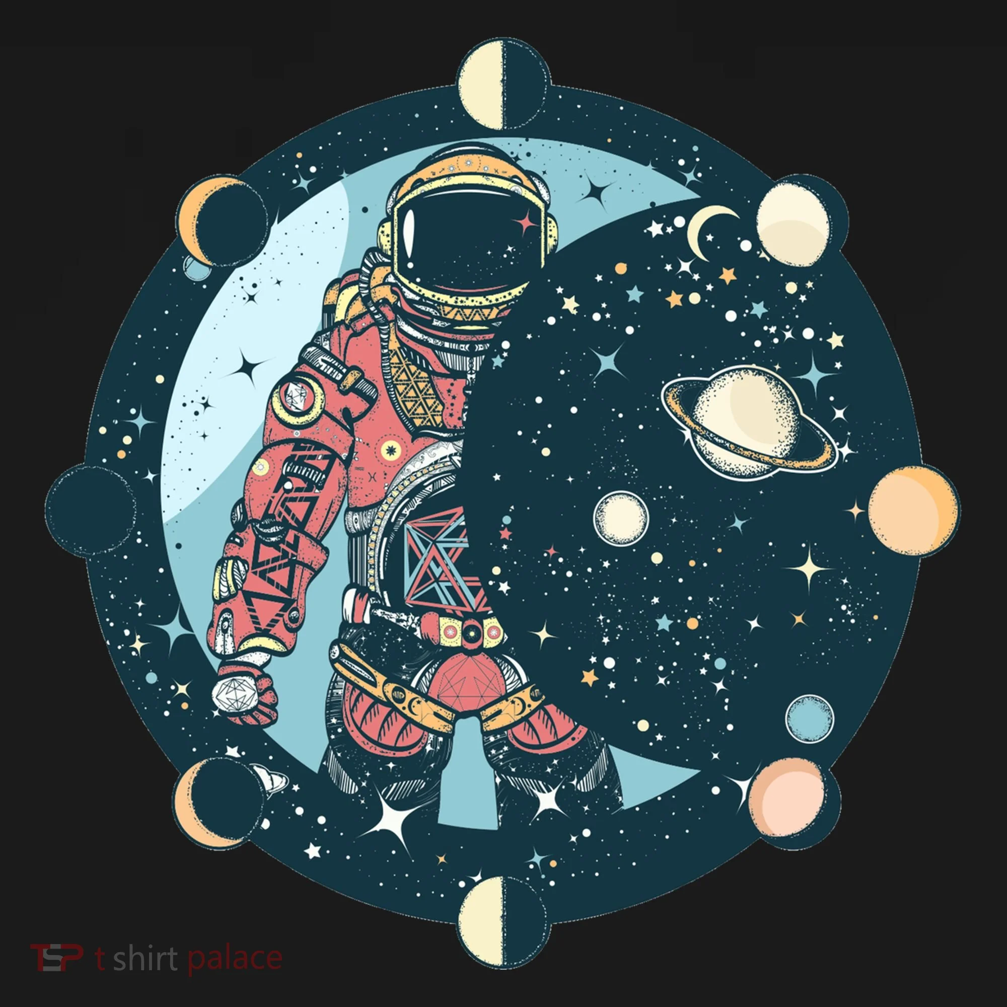 Spaceman Moon Cycle Doggie Tank