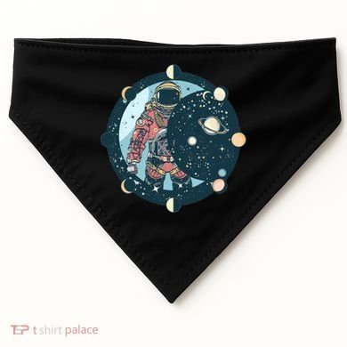 Spaceman Moon Cycle USA-Made Doggie Bandana