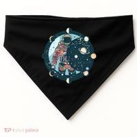 Spaceman Moon Cycle USA-Made Doggie Bandana thumb 0