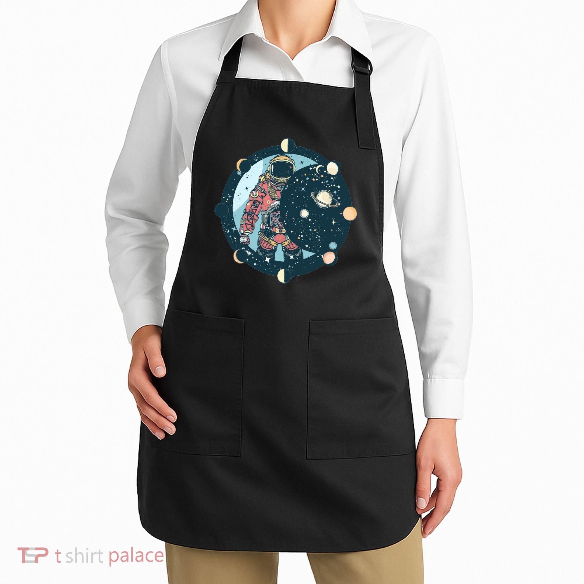 Spaceman Moon Cycle Apron