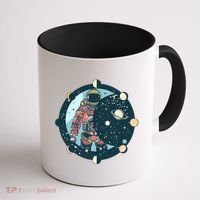 Spaceman Moon Cycle Coffee Mug thumb 1