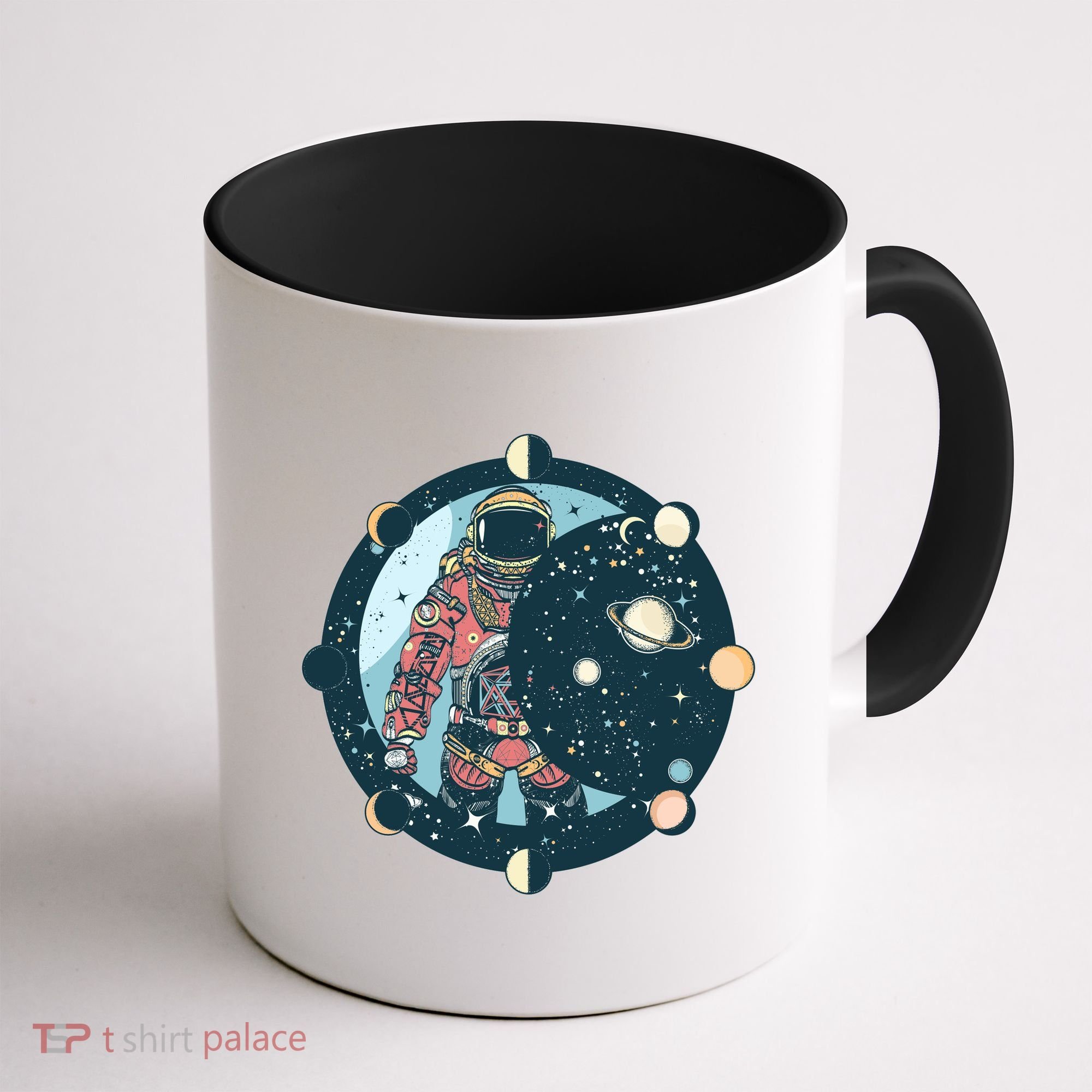Spaceman Moon Cycle Coffee Mug