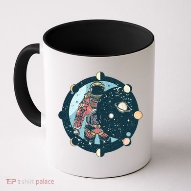 Spaceman Moon Cycle Coffee Mug