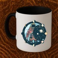 Spaceman Moon Cycle Coffee Mug thumb 2