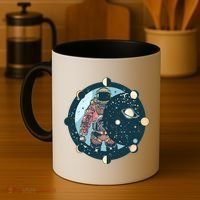 Spaceman Moon Cycle Coffee Mug thumb 4