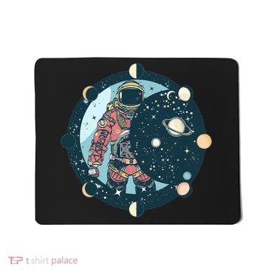 Spaceman Moon Cycle Mousepad