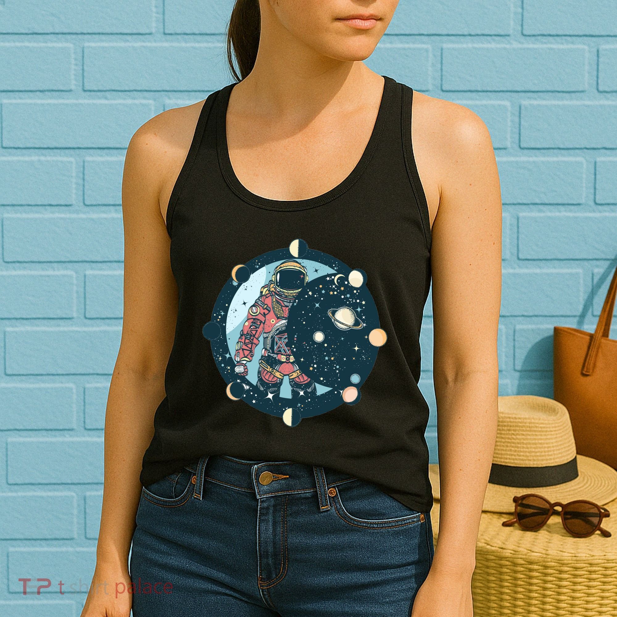 Spaceman Moon Cycle Women's Tank Top