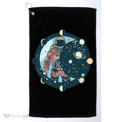 Spaceman Moon Cycle Golf Towel