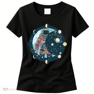 Spaceman Moon Cycle Women's T-Shirt