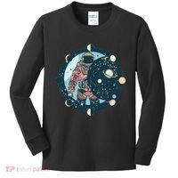 Spaceman Moon Cycle Kids Long Sleeve Shirt thumb 0