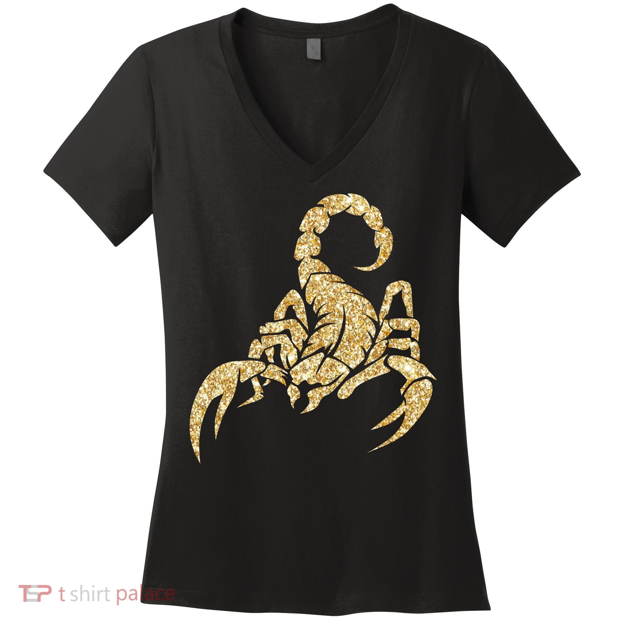 Sparkly Scorpion  Women's V-Neck T-Shirt